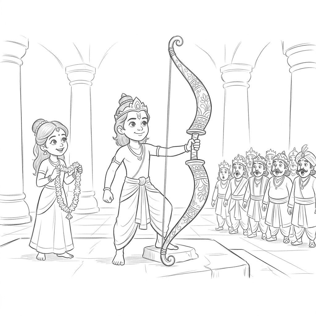 Sita Swayamvar illustration